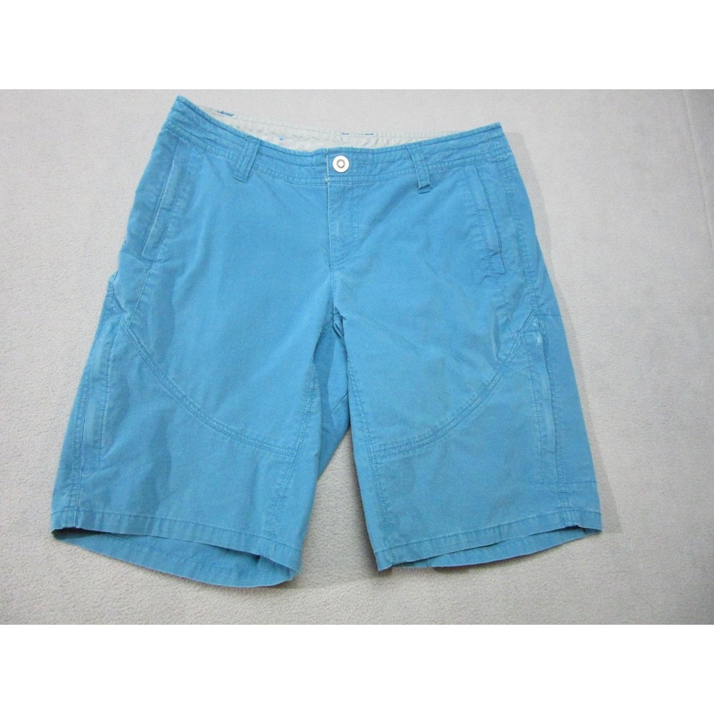 Kuhl Shorts Womens 8 Blue Cargo Outdoor Stretch Hiking Zip Pocket